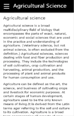 Agricultural science android App screenshot 0